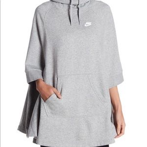 NIKE fleece hooded poncho